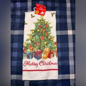 Christmas house dish towel